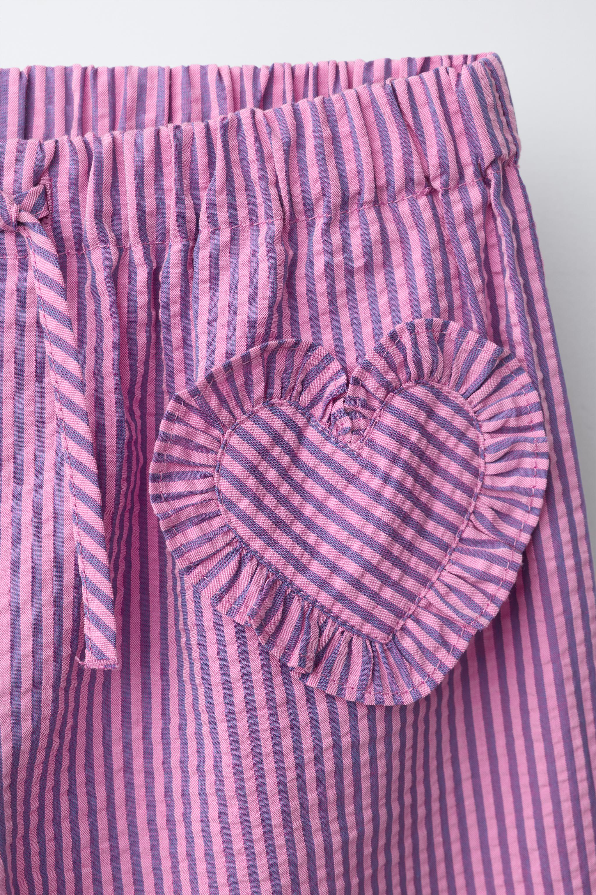JUPE-CULOTTE RAYURES CŒUR