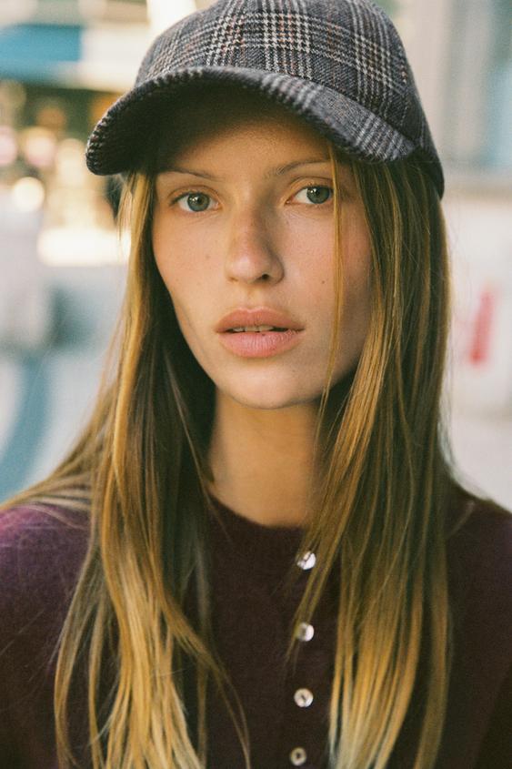 WOOL PLAID CAP