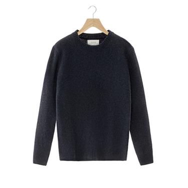 REGULAR FIT TRUI VAN 100% WOL - Donker marineblauw van Zara