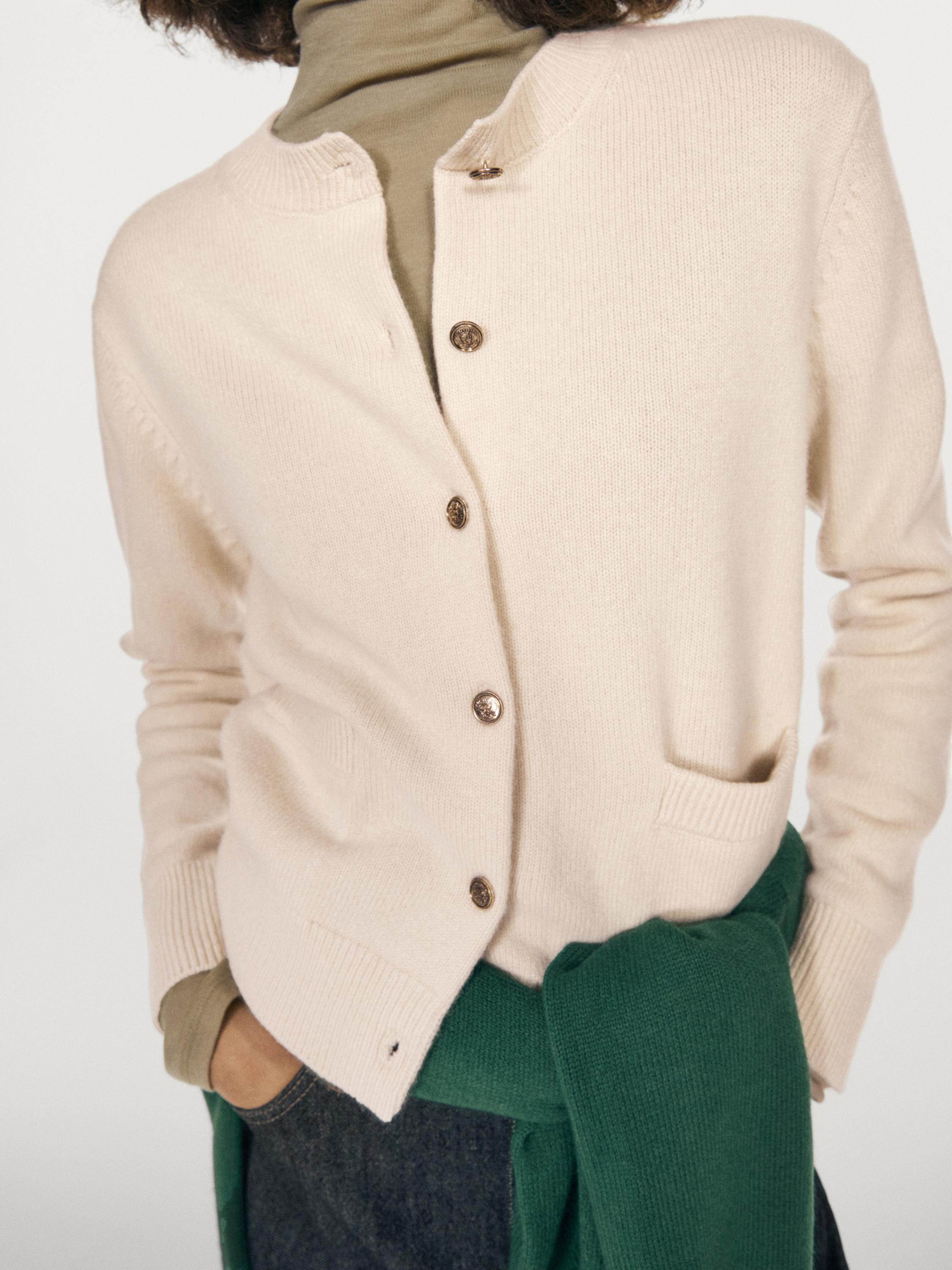 Cardigan boutons dorés