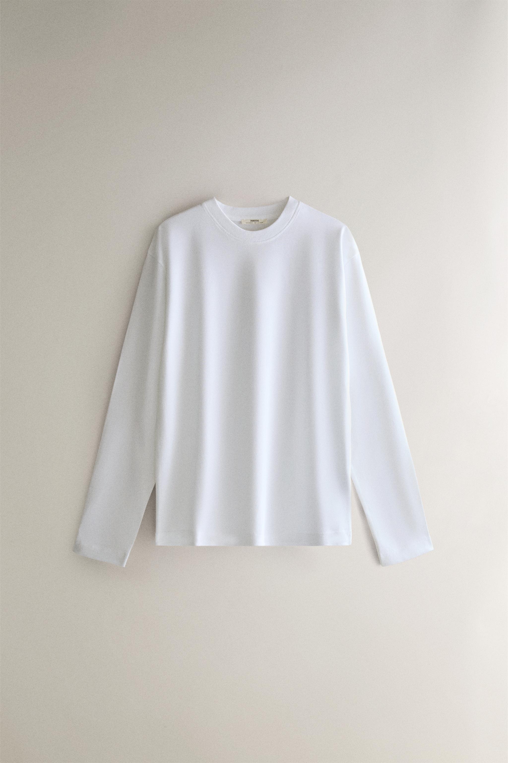 LONG SLEEVE COTTON T-SHIRT — White
