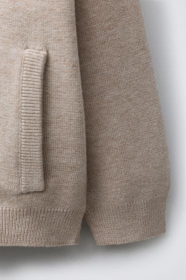 KNITTED HOODIE - Sand by Zara - Image 3