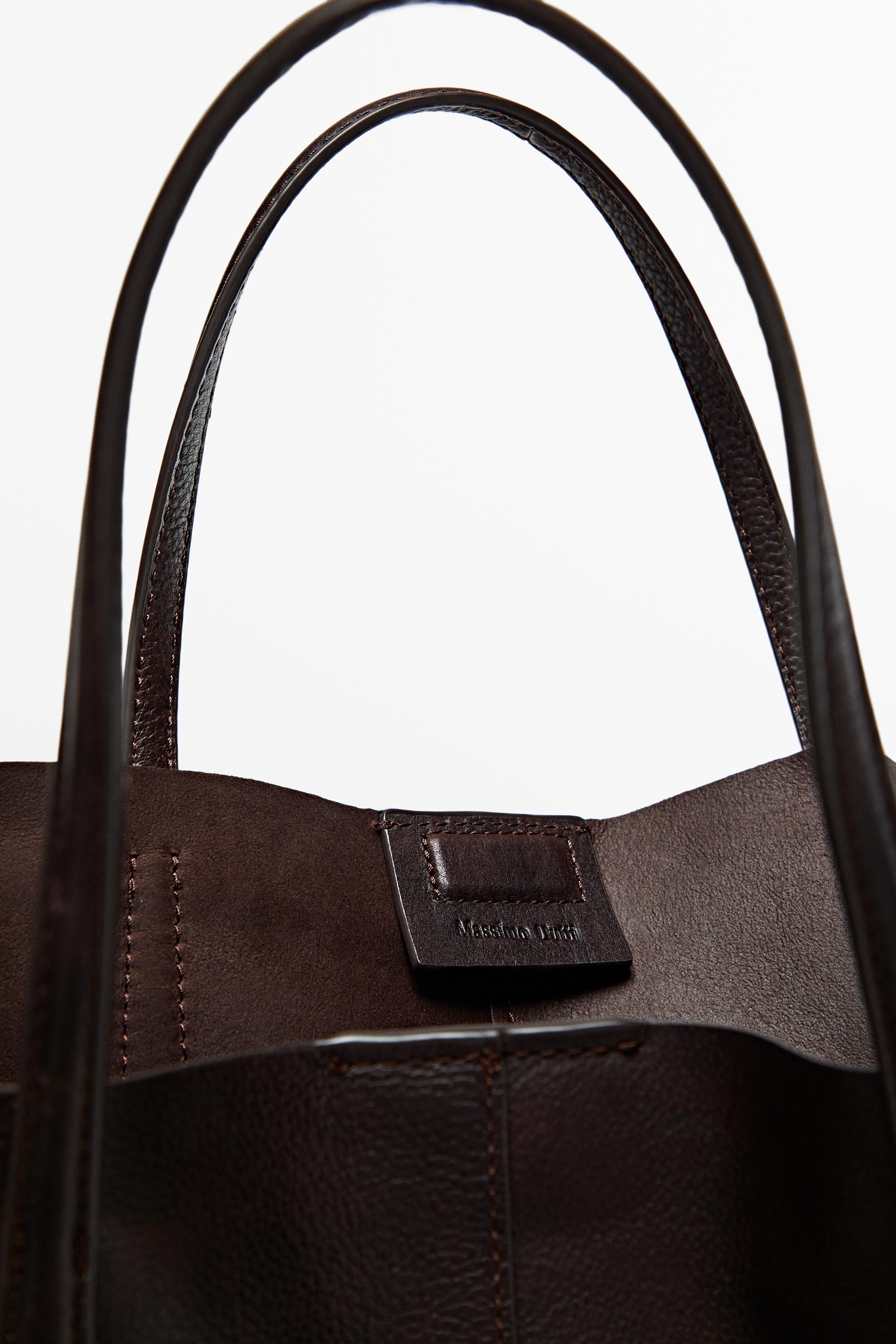 Tote bag medium en cuir nappa