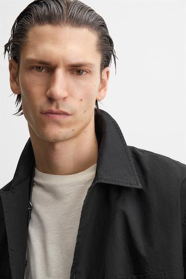 OVERSHIRT WITH POCKETS - Black by Zara - Image 4