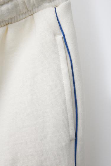 CONTRAST TRIM BERMUDA SHORTS - Ecru by Zara - Image 3