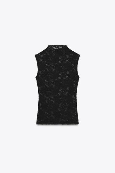 LACE TOP - Black by Zara - Image 4