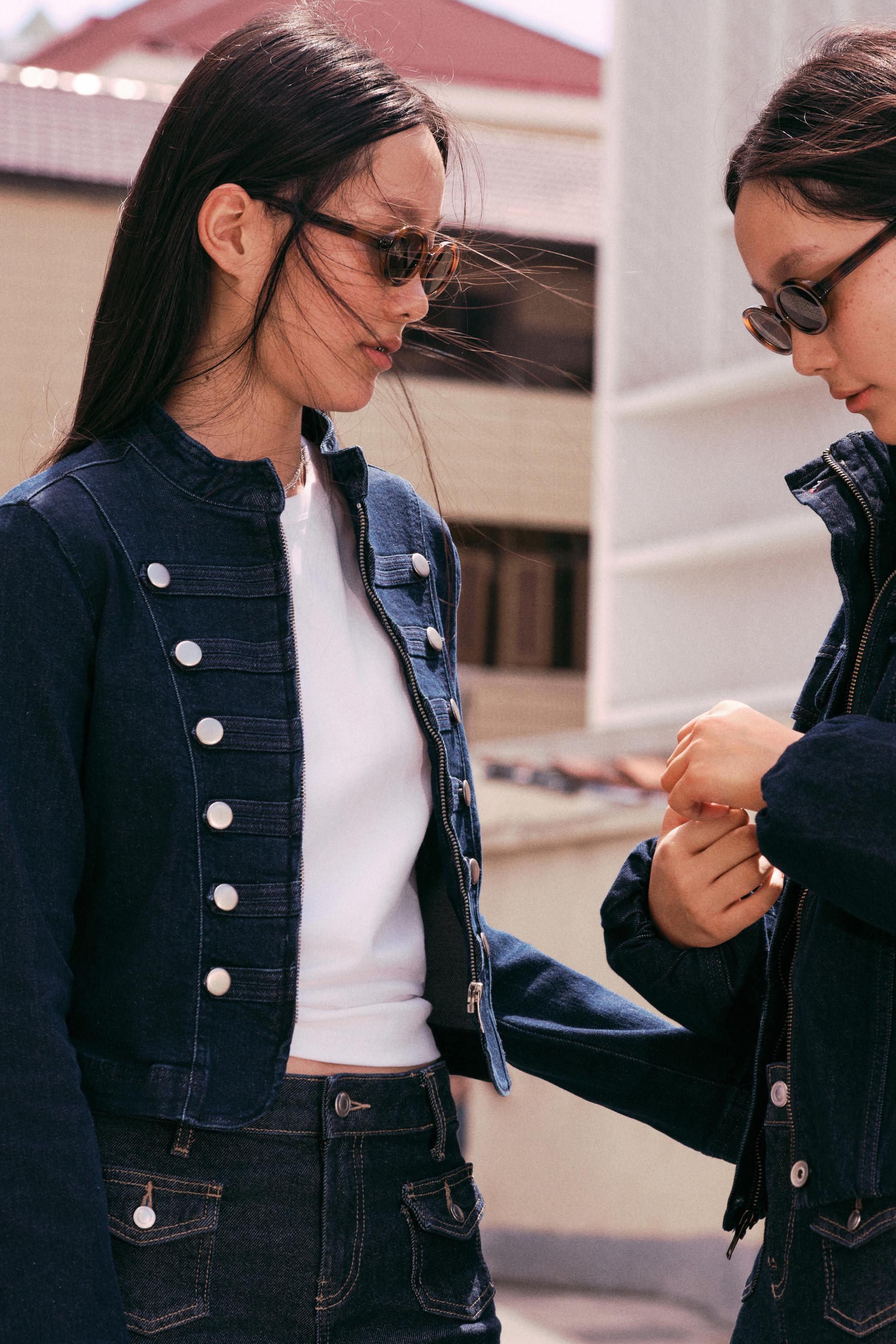Детские куртки Zara DENIM JACKET WITH FROG FASTENING — фото 5