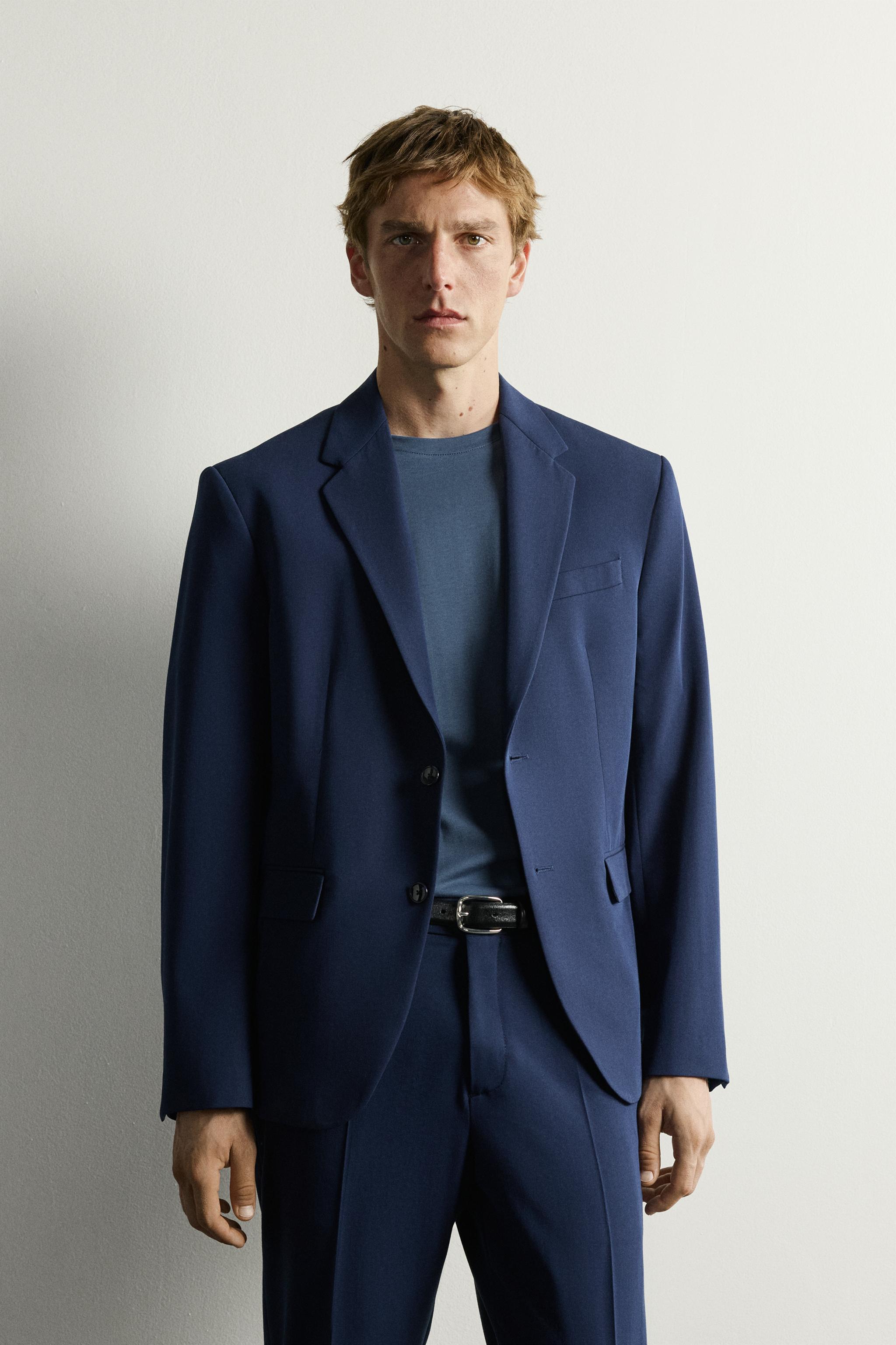 COMFORT SUIT BLAZER — Ink blue