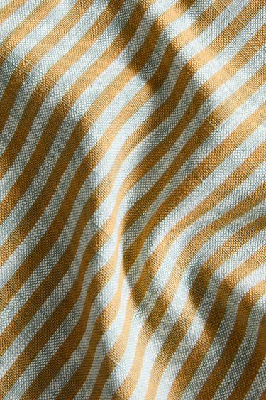 LOT SERVIETTES DE TABLE COTON RAYURES (LOT DE 2) - Vert de Zara - Image 3