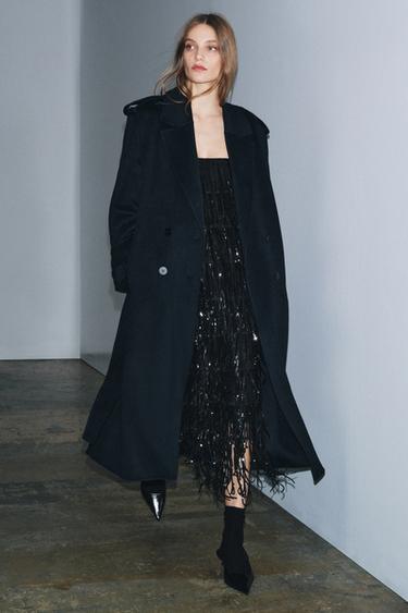 ZW COLLECTION LIMITED EDITION ФУСТАН СО СВЕТКИ И РЕСИ - Црна од Zara