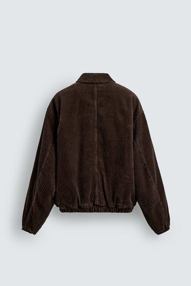 VESTE REMBOURRÉE EN VELOURS CÔTELÉ - Marron de Zara - Image 7