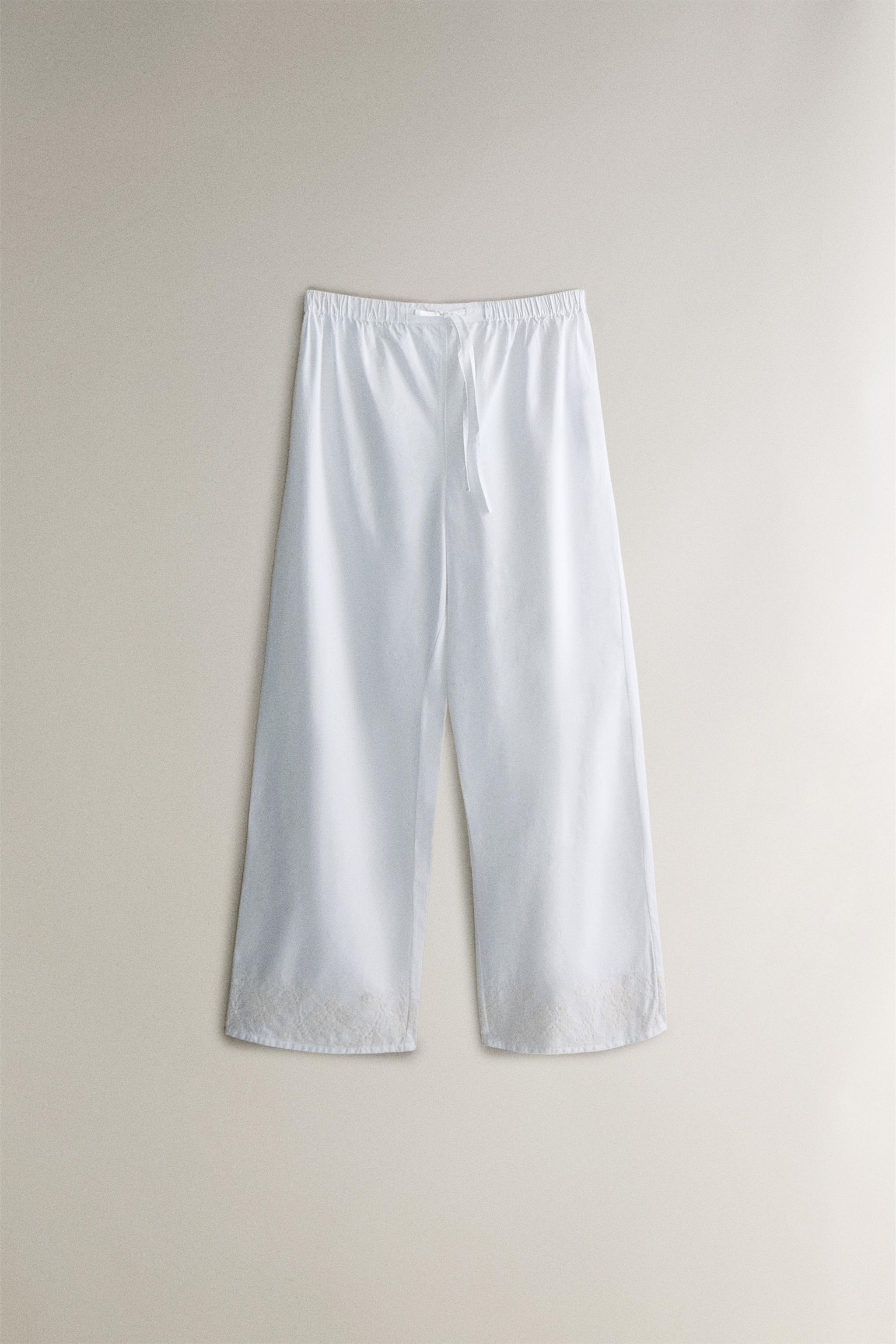 パンツ A FERRETTI Embroidered cotton pants Alberta Ferretti Embroidered Cotton Pants | ShopSimon