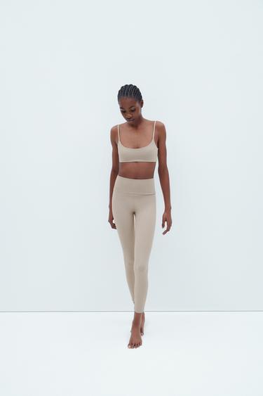 TOP POLYAMIDE STRETCH MOULANT - rose poudré de Zara - Image 0