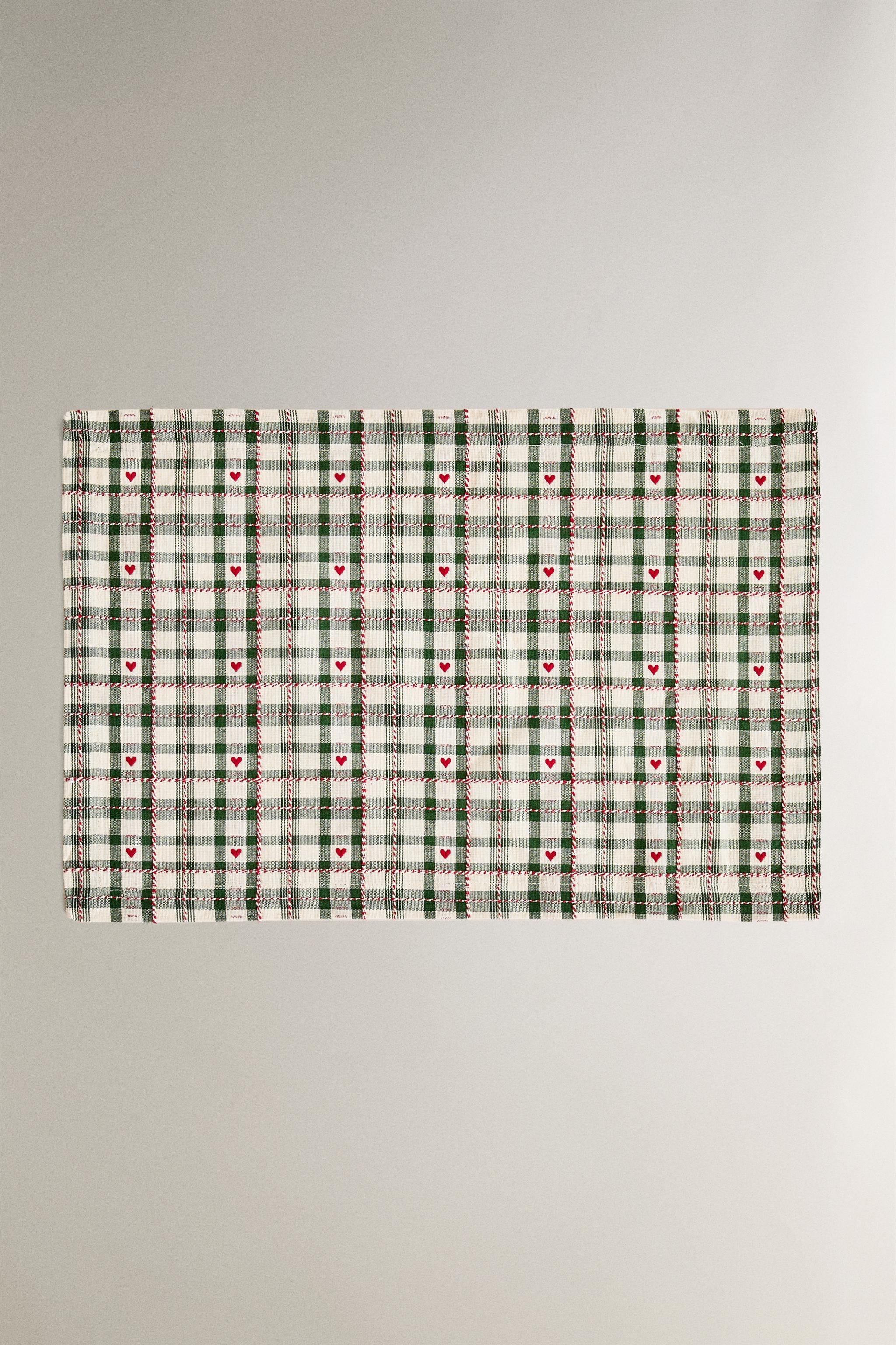 479 いちご ショート 白地 チェック ランチョンマット 40×50 給食袋