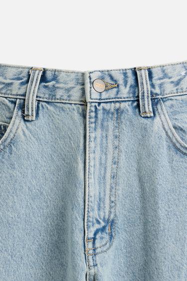 RELAXED FIT DRAWSTRING JEANS - Light blue by Zara