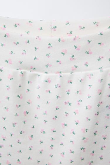 ENSEMBLE T-SHIRT ET JAMBIÈRES À FLEURS - Rose pâle de Zara - Image 4