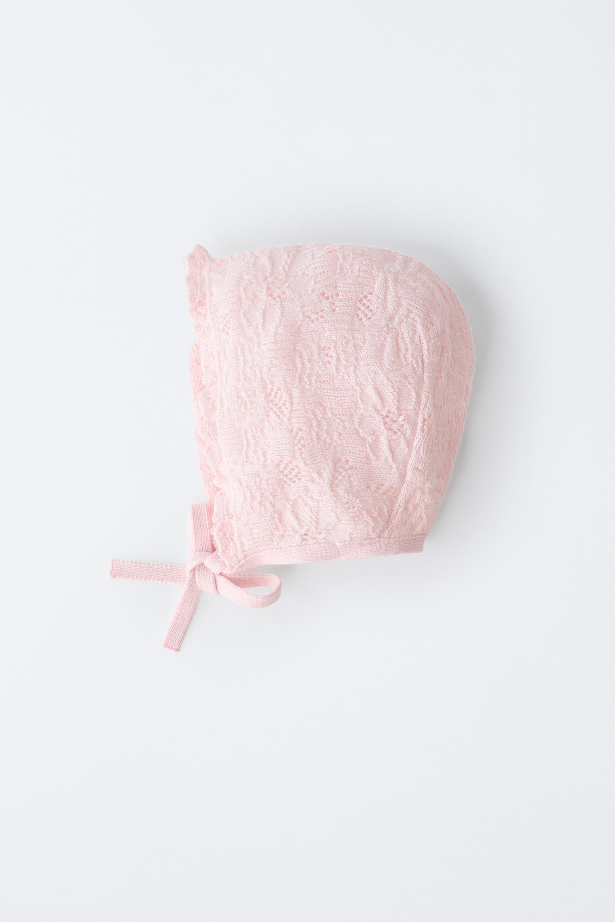 COTTON AND SILK KNIT BONNET
