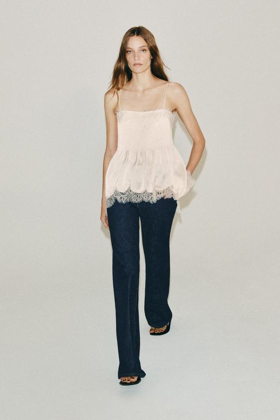 ZW COLLECTION LACE CAMISOLE TOP from Zara - $79.90