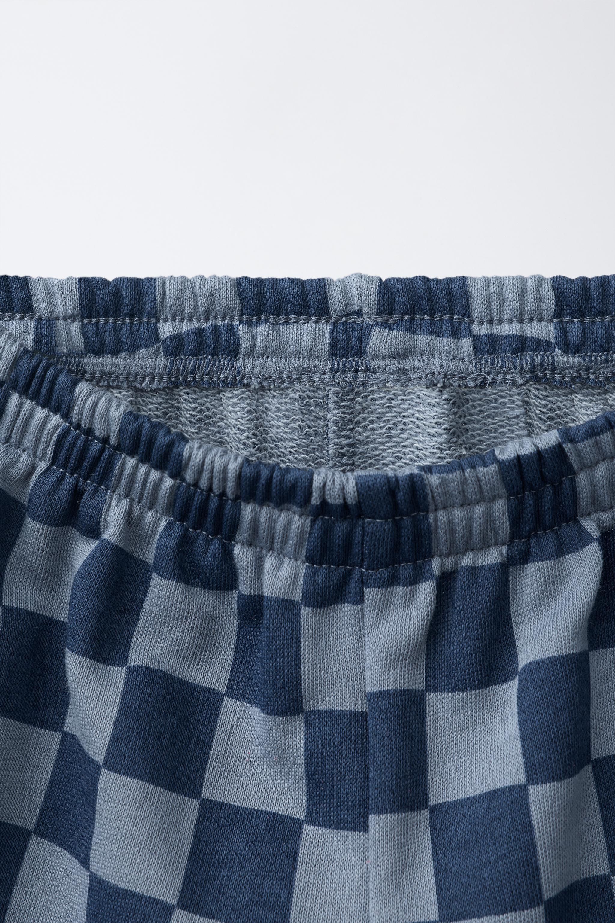 PANTALON BARREL À DAMIER