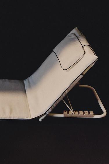 FOLDING BEACH GROUND LOUNGER - Ecru by Zara