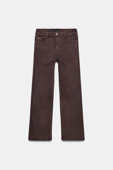 Z1975 MINI FLARE HIGH-WAIST JEANS - Brown by Zara