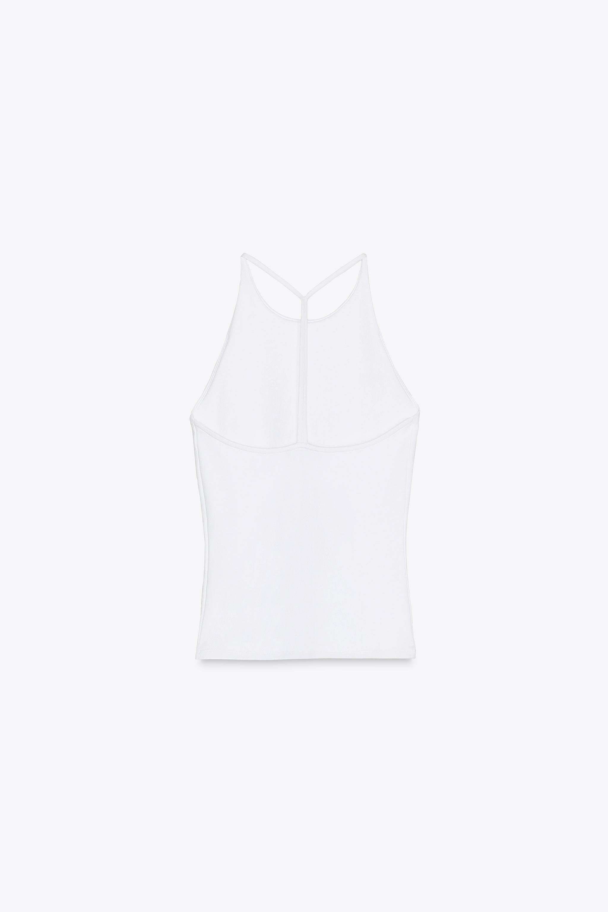 STRAPPY BACK TOP - Mid-blue | ZARA United States