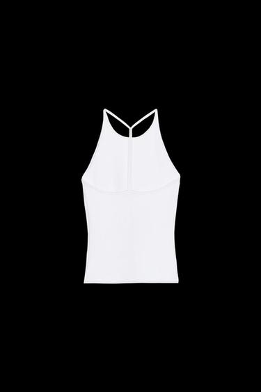 TOP ESPALDA TIRA - Blanco de Zara