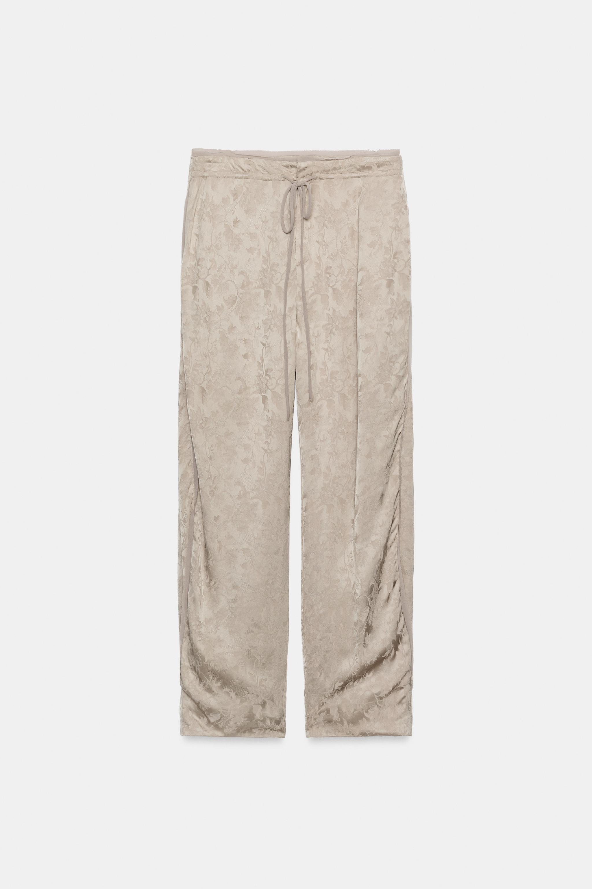 Женские брюки Zara ZW COLLECTION JACQUARD TROUSERS — фото 6