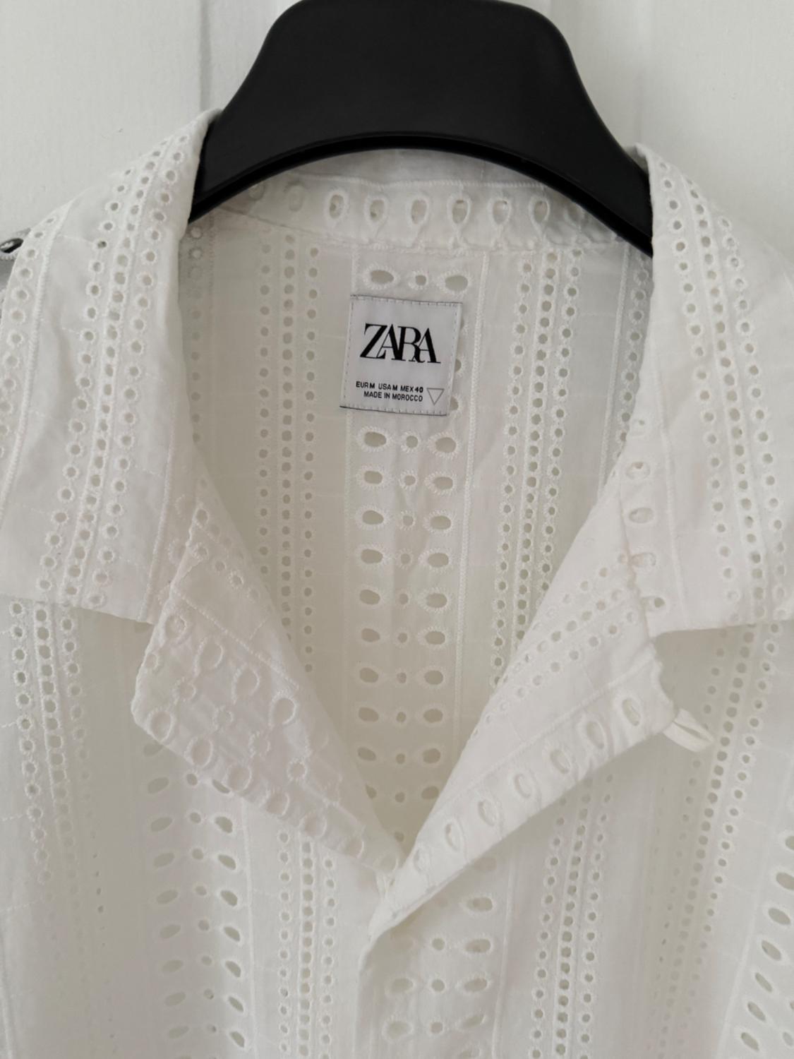 WHITE EMBROIDERED SHIRT - Image 3