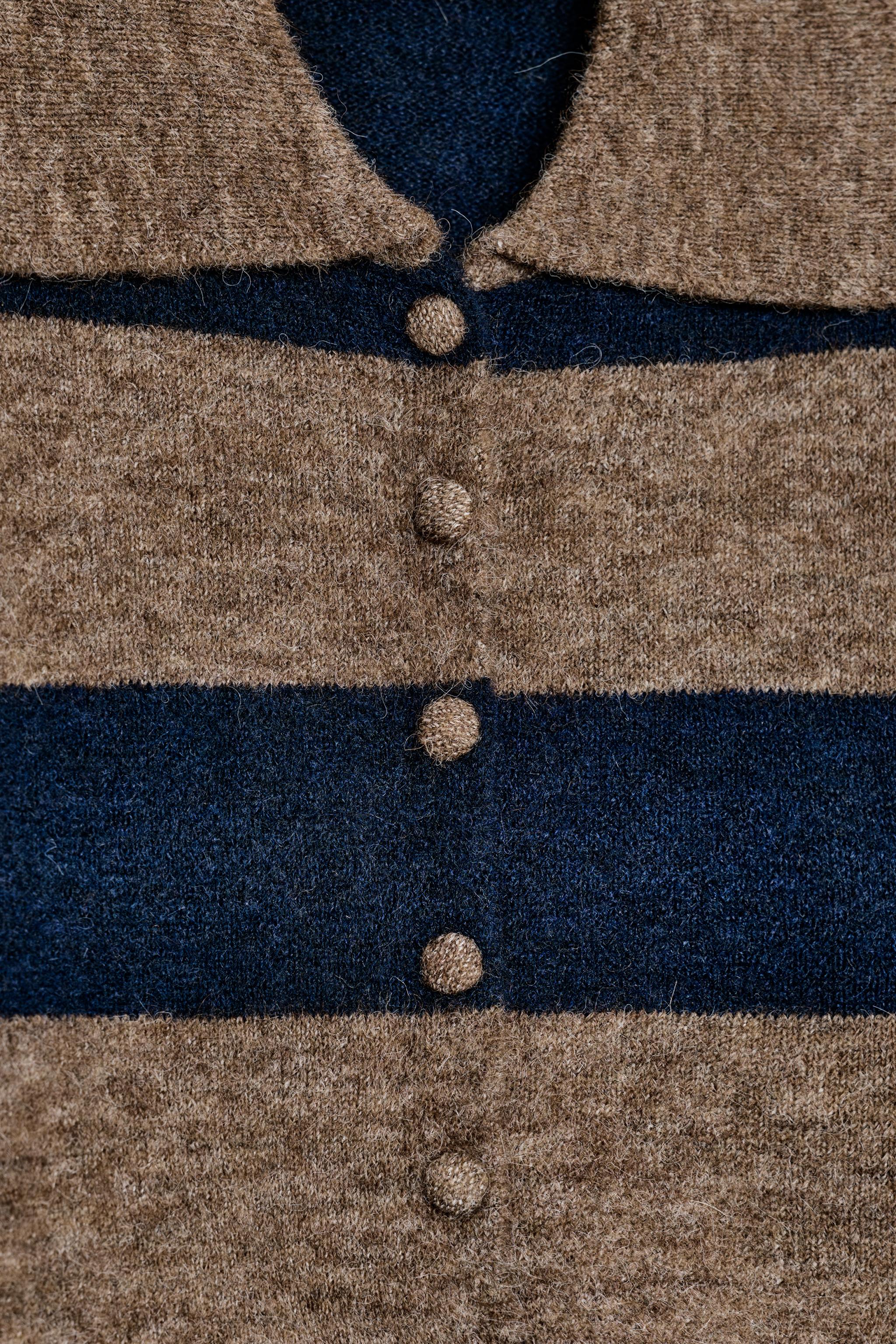 ÇİZGİLİ ÖRGÜ HIRKA - Görsel 8