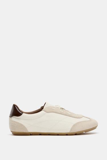 CONTRAST RUNNING SHOES - Sand Brown by Zara