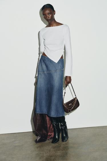 Zara MINI CROSSBODY BAG WITH CHARM DETAIL - Brown - Image 0
