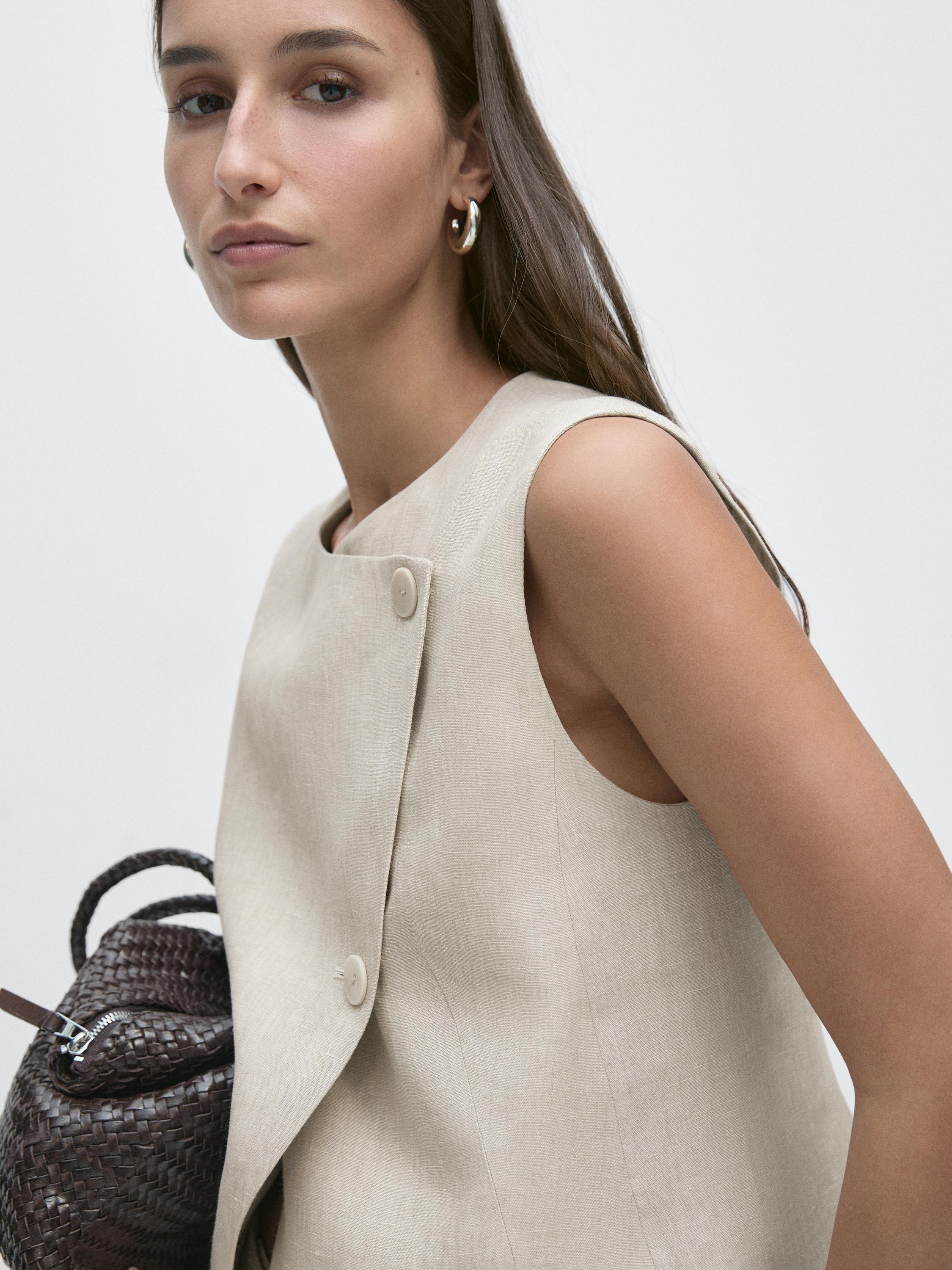 Waistcoat with side button detail