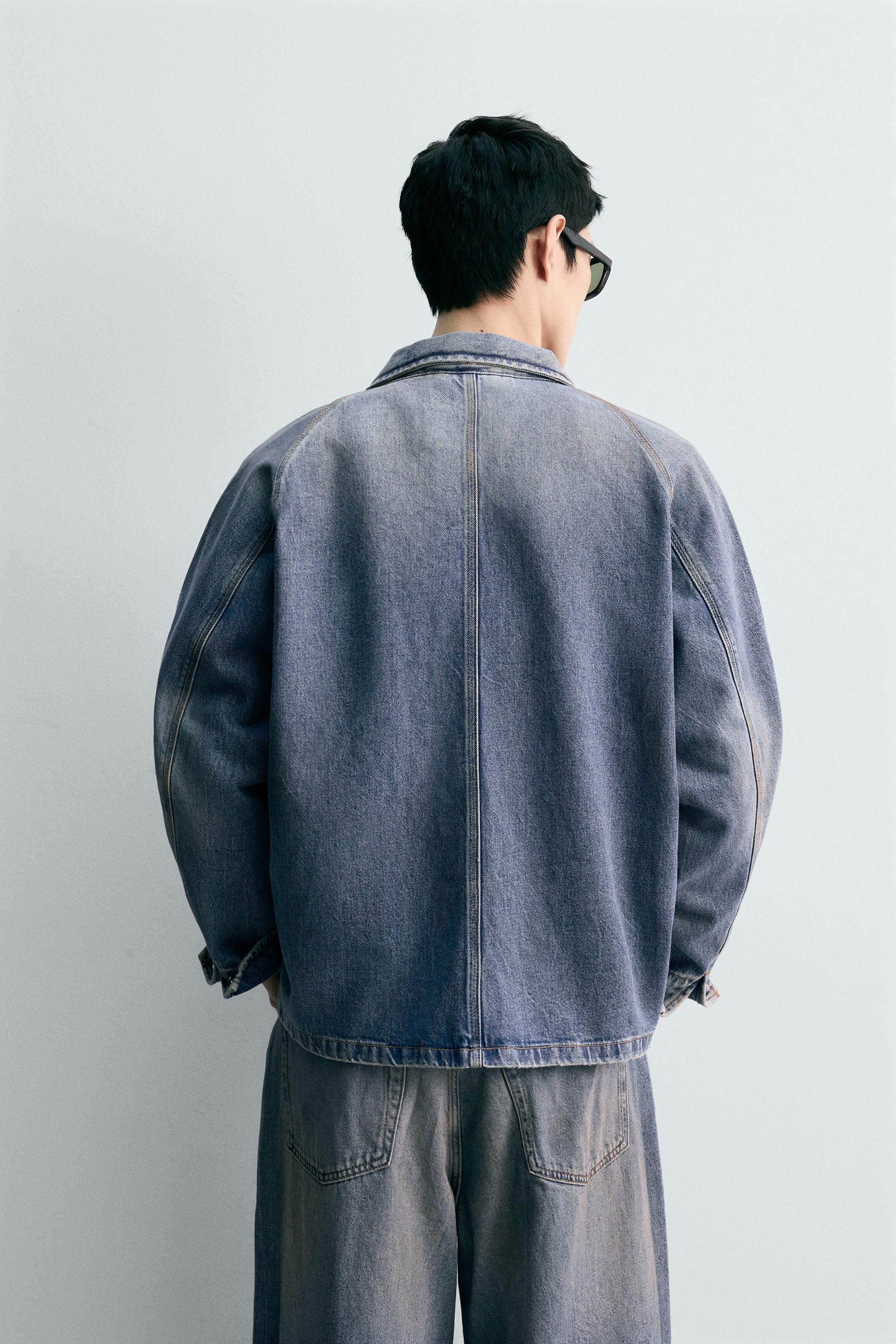 VINTAGE WASH EFFECT DENIM OVERSHIRT