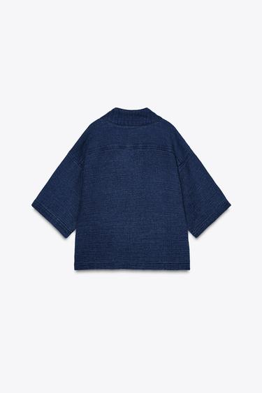 DENIM WRAP KIMONO X FANGLU LIN - Blue by Zara - Image 5