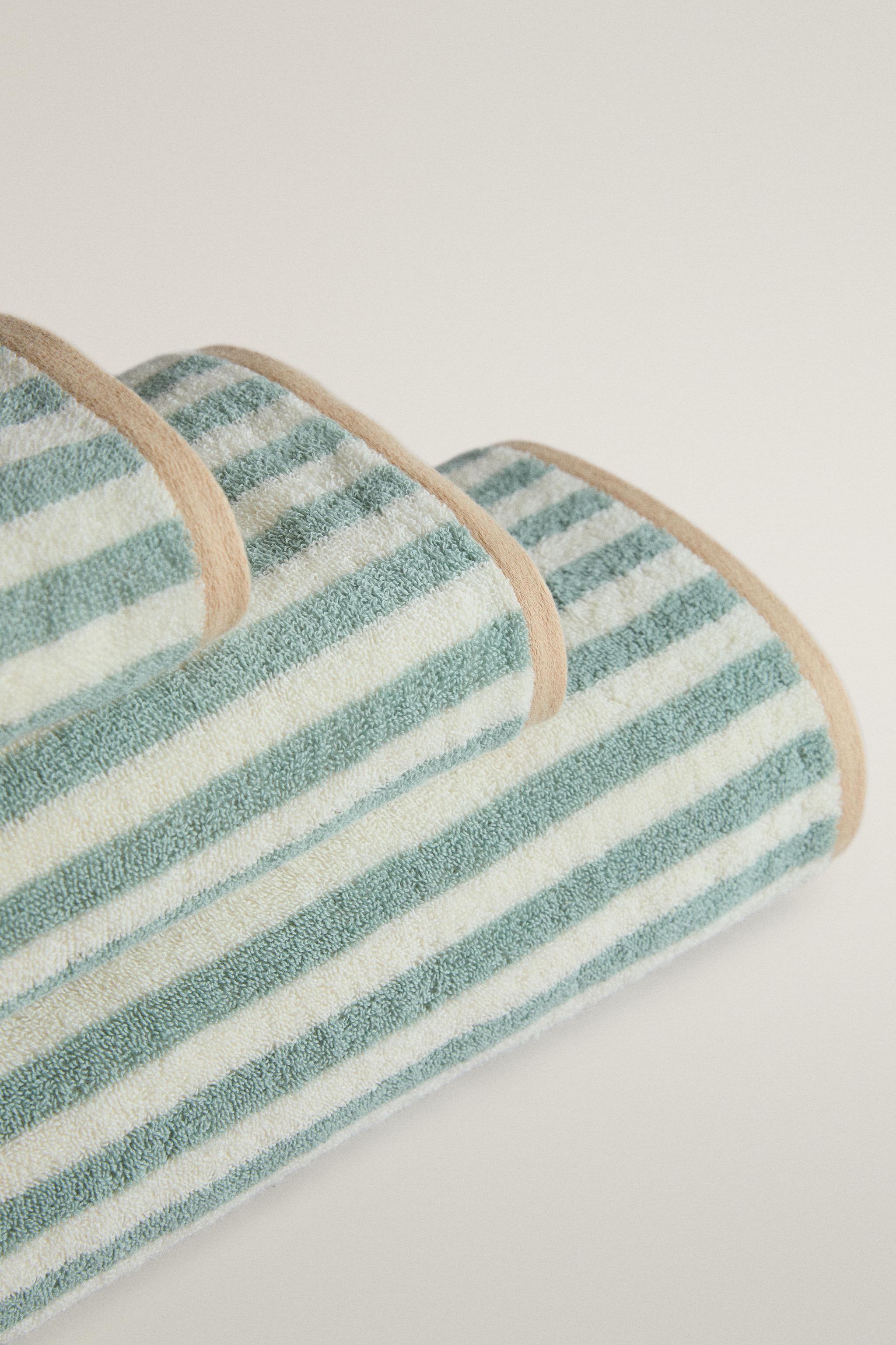SERVIETTE DE BAIN RAYURES RÉVERSIBLE