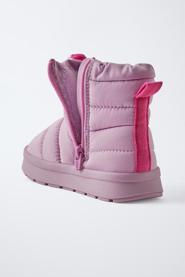 QUILTED WATER REPELLENT SKI COLLECTION BOOTS - Pink by Zara - Image 3