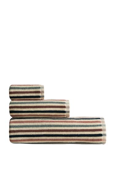 DUSTY TONE STRIPED BATH TOWEL - Multicoloured by Zara