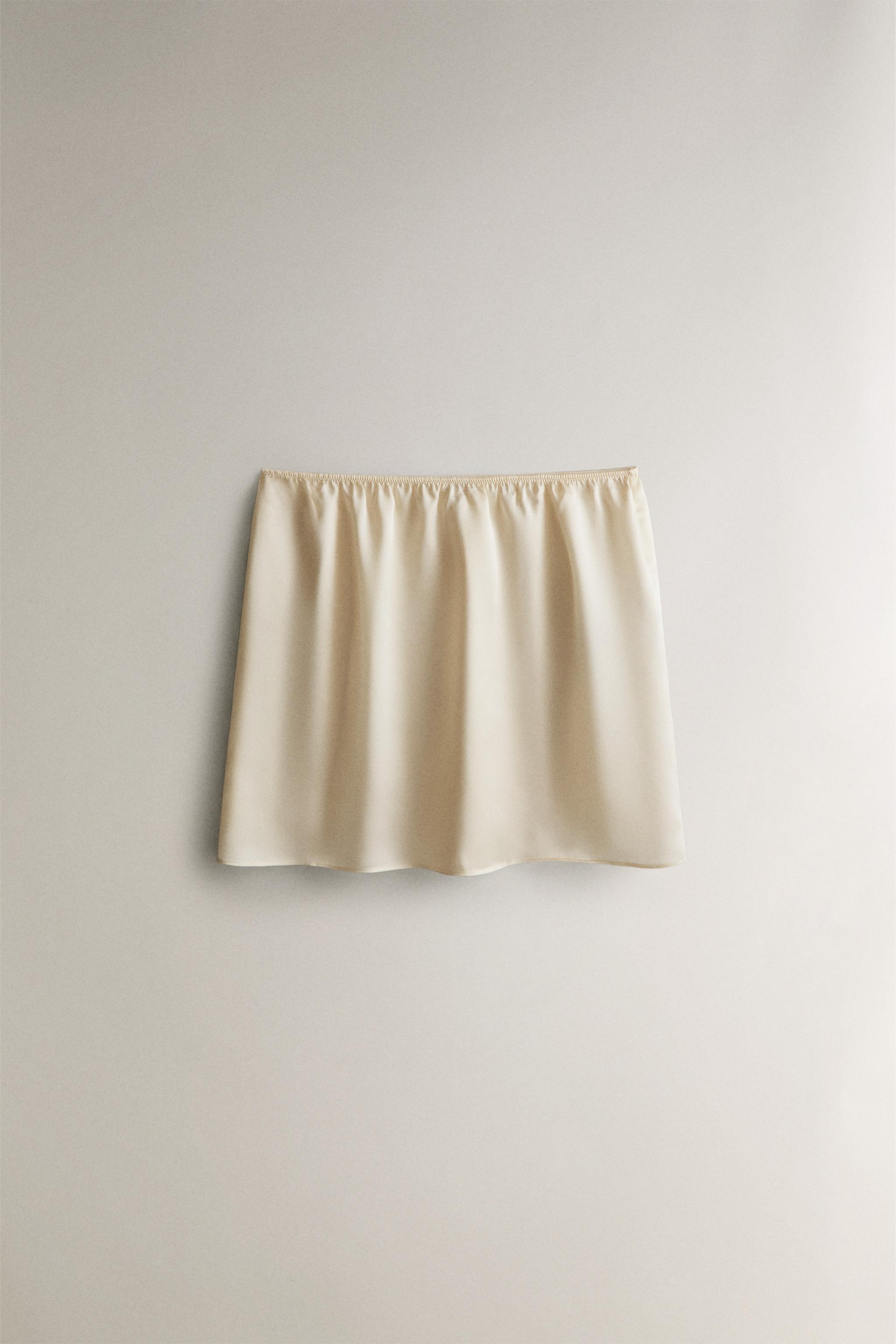 SILK SKIRT - Ecru | ZARA Turkey