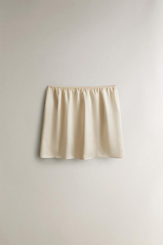 COMBINACIÓN SEDA FALDA - Crudo de Zara - Imagen 0