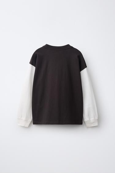 COLOR BLOCK PRINT T-SHIRT — Dark anthracite 2