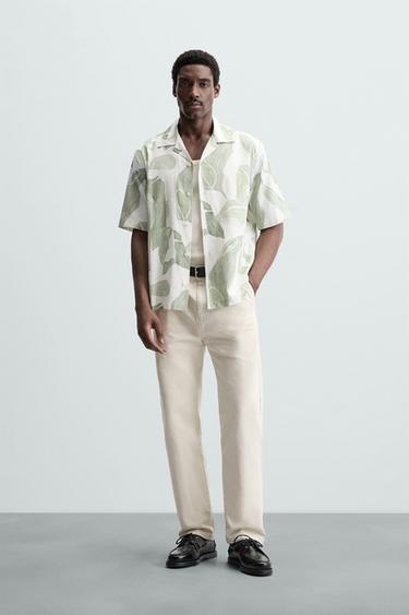 ABSTRACT PRINT SHIRT - Green by Zara - Image 0