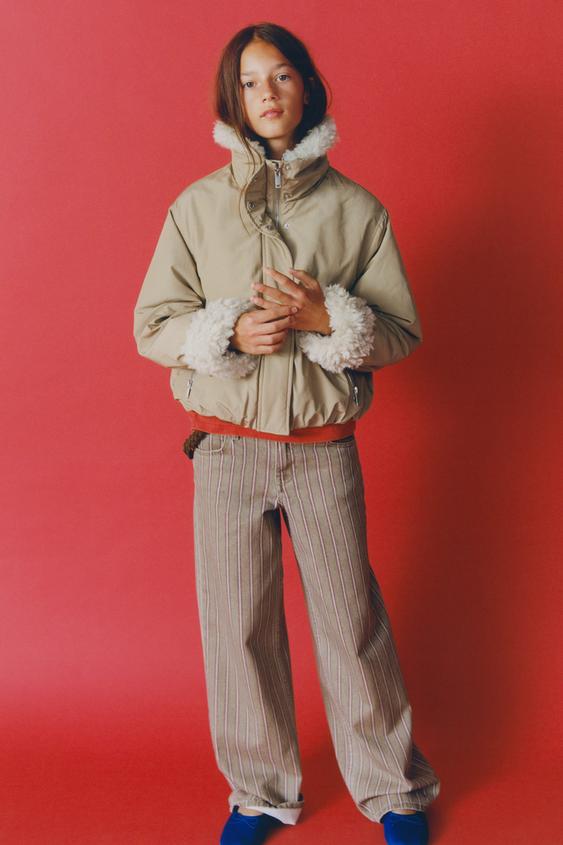 PANTALON LARGE À RAYURES - rayures de Zara - Image 4