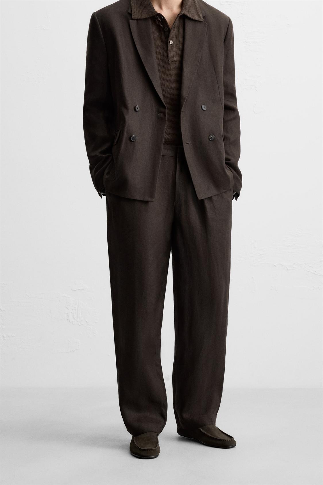 SUIT PANTS IN 100% LINEN