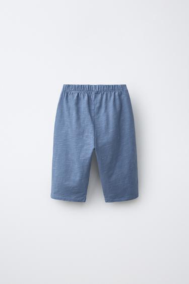 TROUSERS WITH TEXTURED DETAIL - Blue by Zara - Image 1
