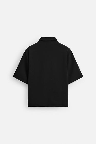 INTERLOCK TEXTURED SHIRT - Black by Zara - Image 7