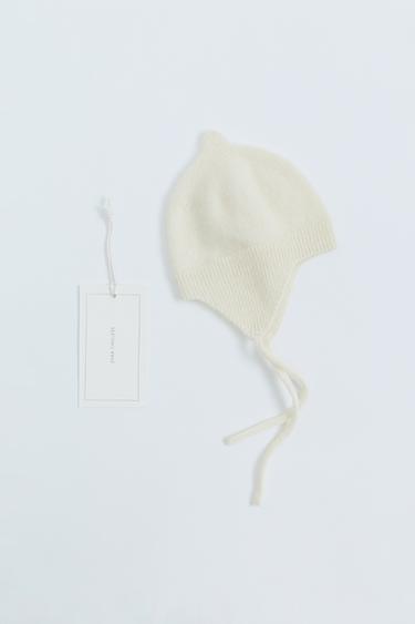 ZARA TIMELESS - 100% CASHMERE BONNET — Mid-ecru 1