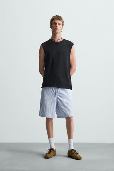 BERMUDA RELAXED FIT RAYAS - rayas de Zara - Imagen 0
