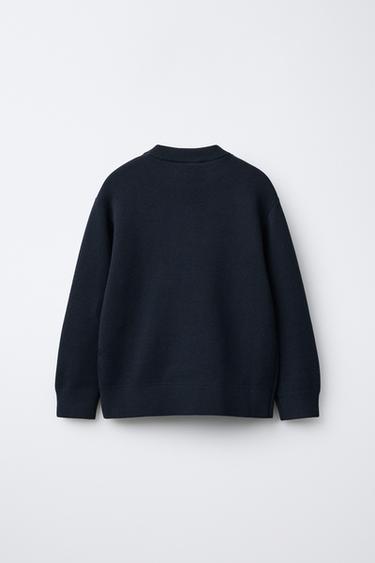 PLAIN KNIT JUMPER - Grey / Blue by Zara - Image 1