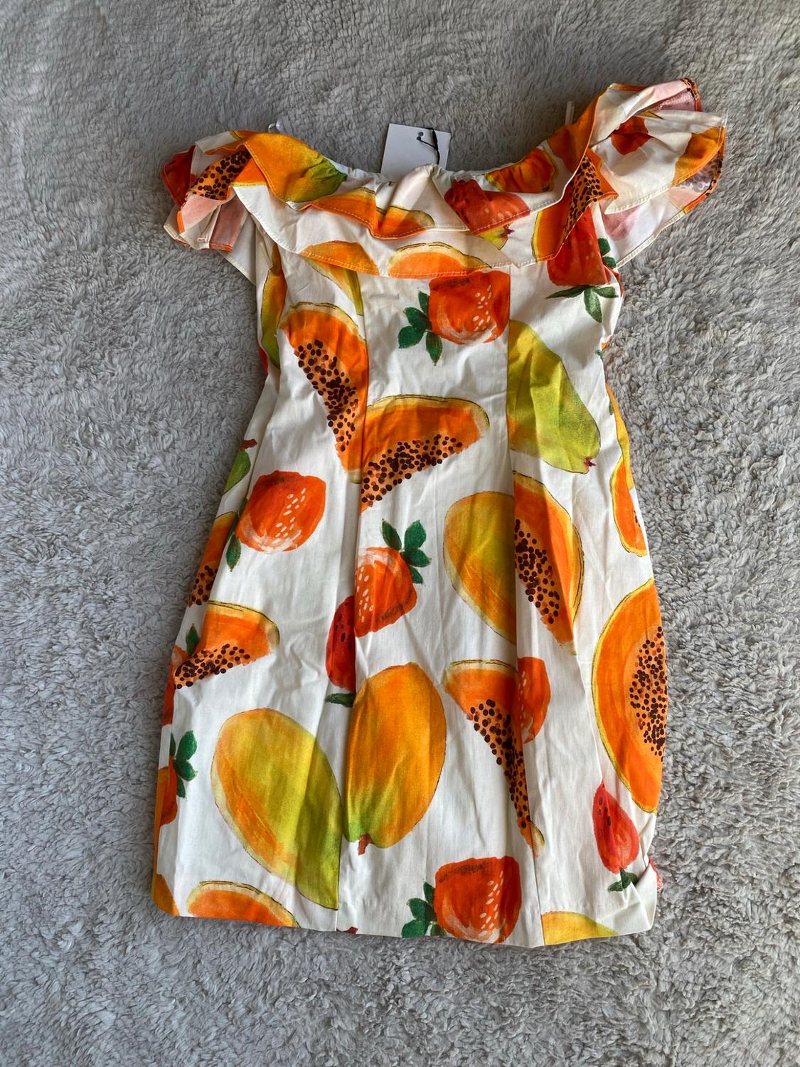 FRUIT PRINT RUFFLED MINI DRESS - Image 4